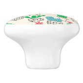 Cute Natural Floral Cacti Pattern Keramische Knop (Zijkant)