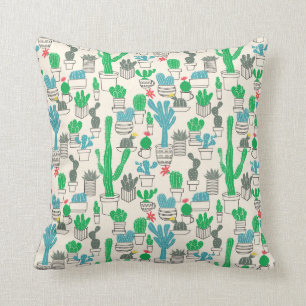 Cute Natural Floral Cacti Pattern Kussen