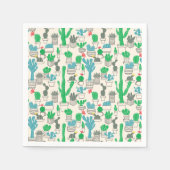 Cute Natural Floral Cacti Pattern Servet (Voorkant)