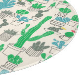 Cute Natural Floral Cacti Pattern Snijplank (Hoek)