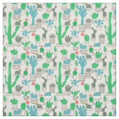 Cute Natural Floral Cacti Pattern Stof (Swatch)