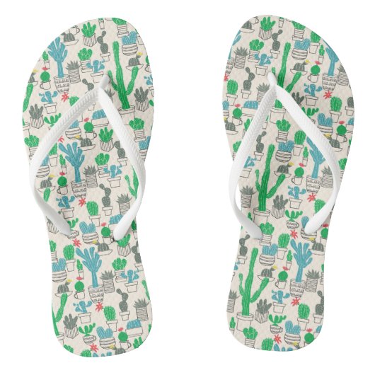 Cute Natural Floral Cacti Pattern Teenslippers (Voetbed)