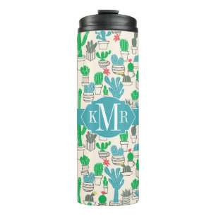 Cute Natural Floral Cacti Pattern Thermosbeker