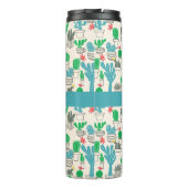 Cute Natural Floral Cacti Pattern Thermosbeker (Achterkant)