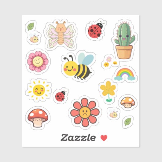 Cute Nature Stickers (Vel)