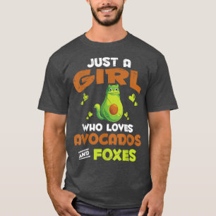 Cute Natuur Forest Animal Avocado Lover Girls Wome T-shirt