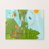 Cute Natuur Thétales Héggs Campfire Dog Legpuzzel (Horizontaal)