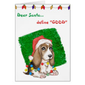 Cute Naughty Beagle Kerstmis Kaart (Voorkant)