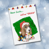 Cute Naughty Beagle Kerstmis Kaart