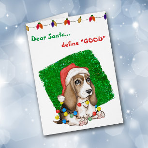 Cute Naughty Beagle Kerstmis Kaart