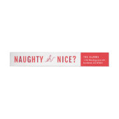 Cute Naughty of Nice Kerstmis Return Address (Individueel)