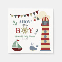 Cute Nautical Ahoy! Het Baby shower van een jongen