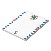 Cute Nautical Alligator Baby shower Thema Notitieblok (Linkerzijde)