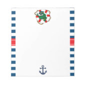 Cute Nautical Alligator Baby shower Thema Notitieblok (Voorkant)