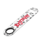 Cute Nautical Anchor Pattern Monogram Speed Flessenopener (Voorkant Gekanteld)