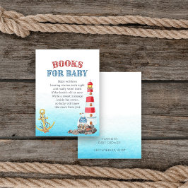 Cute Nautical Baby shower Books for Baby Informatiekaartje
