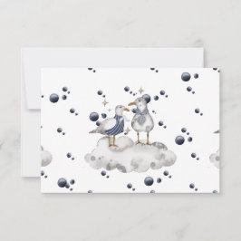 Cute Nautical Baby Shower Stationery Bedankkaart
