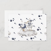 Cute Nautical Baby Shower Stationery Bedankkaart (Voorkant / Achterkant)