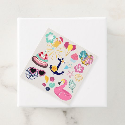 Cute Nautical Birthday Bedankjes Labels (In situ)