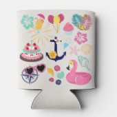 Cute Nautical Birthday Blikjeskoeler (Achterkant)