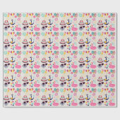 Cute Nautical Birthday Cadeaupapier (Vlak)