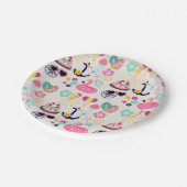 Cute Nautical Birthday Papieren Bordje (Gekanteld)