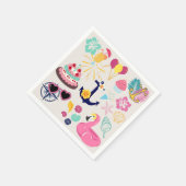 Cute Nautical Birthday Servet (Hoek)