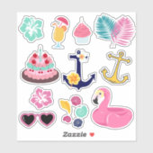  Cute Nautical Birthday Sticker (Vel)