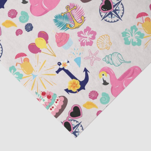 Cute Nautical Birthday Tissuepapier (Detail)