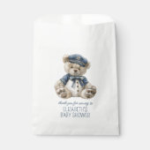 Cute Nautical Blue Baby Bear Baby Shower Bedankzakje (Voorkant)