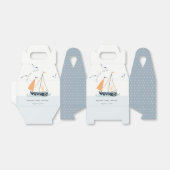 Cute Nautical Blue Sailboat Pastel Baby shower Bedankdoosjes (Uitgevouwen)