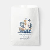 Cute Nautical Blue Sailing Ship Baby Shower Bedankzakje (Voorkant)