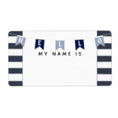 Cute Nautical Hallo Mijn naam is de Stickers van d (Voorkant)