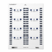 Cute Nautical Hallo Mijn naam is de Stickers van d (Full Sheet)