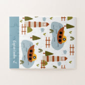 Cute Nautical Lighthouse and Boat Kind Pattern Legpuzzel (Horizontaal)