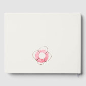 Cute Nautical Pastel Red Blue Sailboat Baby shower Gastenboek (Achterkant)