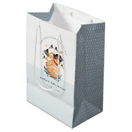 Cute Nautical Pirate Ship Lion Cub Baby shower Medium Cadeauzakje