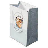 Cute Nautical Pirate Ship Lion Cub Baby shower Medium Cadeauzakje (Achterkant Gekanteld)