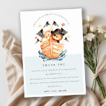 Cute Nautical Pirate Ship Lion Cub Kids Birthday Bedankkaart<br><div class="desc">Een Cute Nautical Pirate Ship Lion Cub Collectie... het is een Elegant Simple waterverf Illustration of Pirate Ship with lion and Cub Sailors, perfect voor je Pirate-thema baby shower en kleine verjaardagsfeestjes. Het is zeer gemakkelijk om, met uw persoonlijke details aan te passen. Als u een ander bijpassend product of...</div>