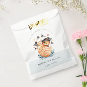 Cute Nautical Pirate Ship Lion Cub Kids Birthday Bedankzakje (Gezegeld)