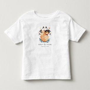 Cute Nautical Pirate Ship Lion Cub Kids Birthday Kinder Shirts