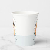 Cute Nautical Pirate Ship Lion Cub Kids Birthday Papieren Bekers (Rechts)