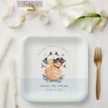 Cute Nautical Pirate Ship Lion Cub Kids Birthday Papieren Bordje<br><div class="desc">Een Cute Nautical Pirate Ship Lion Cub Collectie... het is een Elegant Simple waterverf Illustration of Pirate Ship with lion and Cub Sailors, perfect voor je Pirate-thema baby shower en kleine verjaardagsfeestjes. Het is zeer gemakkelijk om, met uw persoonlijke details aan te passen. Als u een ander bijpassend product of...</div>