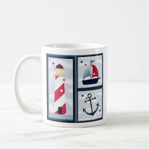 Cute Nautical Sailing Design 11oz Coffee-Mok Koffiemok
