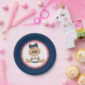 Cute Nautical Sailor Baby Girl Papieren Bordje (Feest)