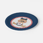 Cute Nautical Sailor Baby Girl Papieren Bordje (Gekanteld)