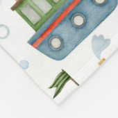 Cute Nautical Waterverf Boats Boy Personalized Fleece Deken (Hoek)