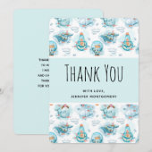 Cute Nautical Waterverf Pattern Hartelijk dank Bedankkaart (Voorkant / Achterkant)