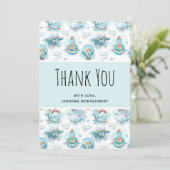 Cute Nautical Waterverf Pattern Hartelijk dank Bedankkaart (Staand voorkant)