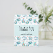 Cute Nautical Waterverf Pattern Hartelijk dank Briefkaart (Staand voorkant)